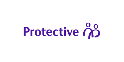New Protective logo in indigo with white background