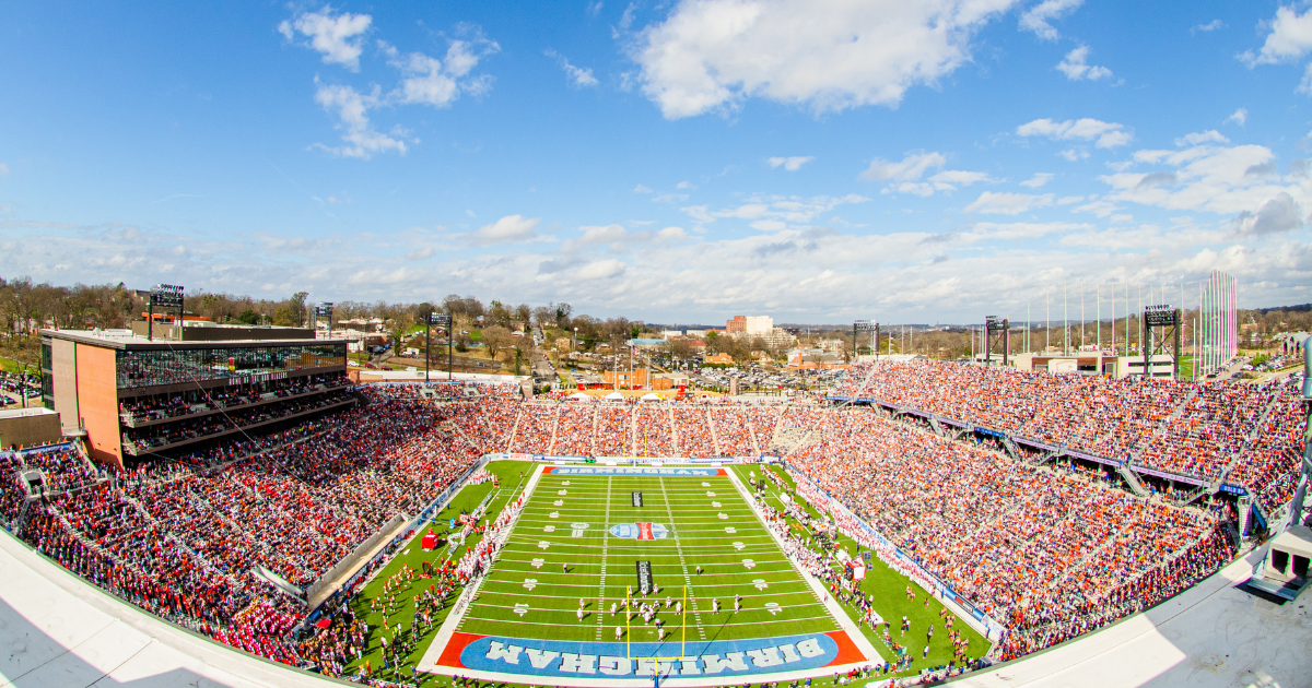 Protective Stadium filled with fans during the Birmingham Bowl.