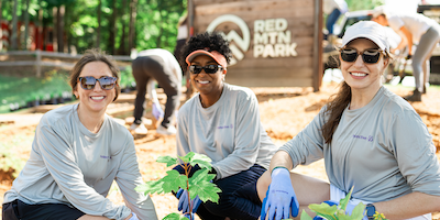 Protective employees volunteering at Red Mountain Park